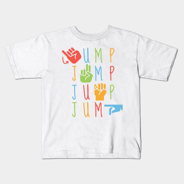 ASL Jump- Kids Sign Language Kids T-Shirt by Sweet Sign Language